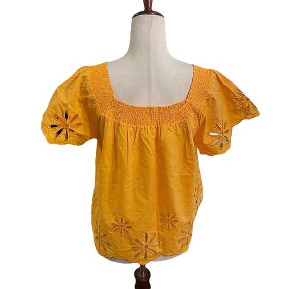 RAILS Sonora Eyelet Marigold Top - Picture 5 of 11